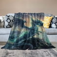 thumbnail image 2 of Fenyluxe Pterosaur Bedding Soft Flannel Throw Blanket - Blanket Warming Decor Gift, Four Seasons Living Room Outdoor Fuzzy Blanket Travel Camping Blanket  50x60in, 2 of 6