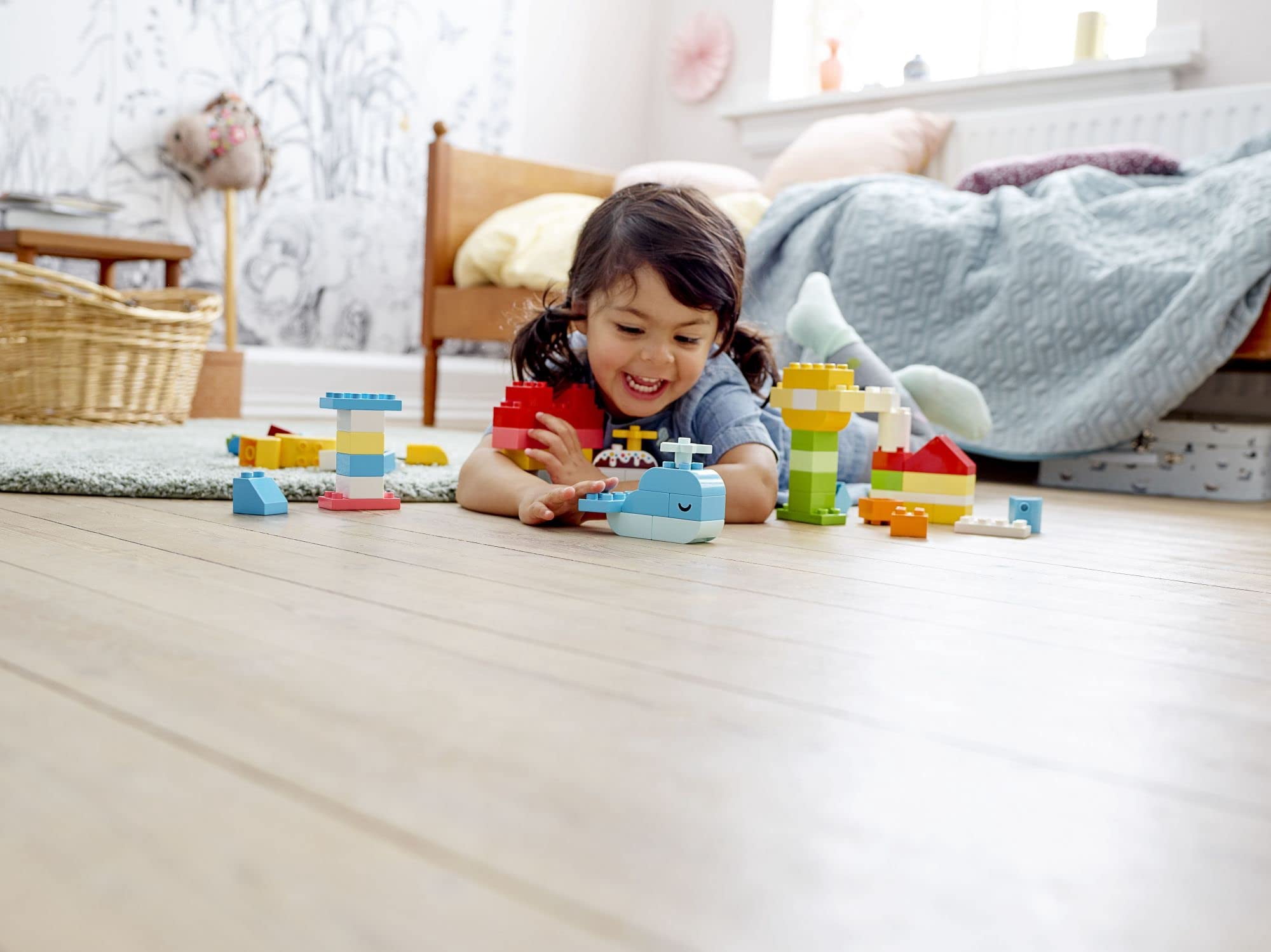 LEGO DUPLO Classic Heart Box 10909 Building Toy Set for Toddlers, Boys ...