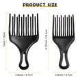 thumbnail image 3 of 2 Pieces Hair Pick Afro Comb Double Fist Pick Large and Small Plastic Afro Pick Comb Detangle Wig Braid Pick Hair Lift Comb Hair Styling Tool for Women Men African, 3 of 7