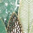 thumbnail image 4 of DecMode Green Metal Tall Cut-Out Leaf Wall Decor with Intricate Laser Cut Designs, 4 of 9