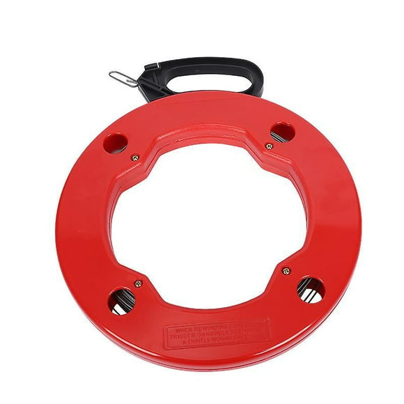 LLC 30m Fiberglass Fish Tape with Nylon Tip and Stainless Steel Connector