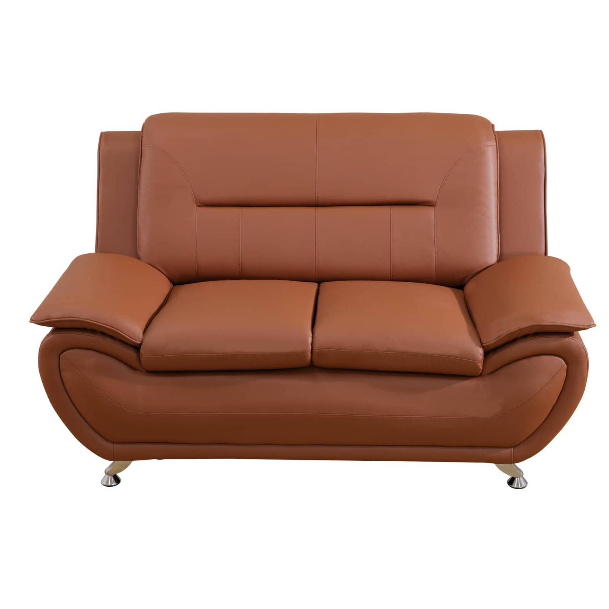 Trumanpick Leather Loveseat Chair, Modern Comfy Sofa Couch for Living Room, Bedroom, Bronze