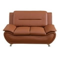 thumbnail image 6 of Trumanpick Leather Loveseat Chair, Modern Comfy Sofa Couch for Living Room, Bedroom, Bronze, 6 of 6