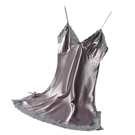 IMENGL Pajamas for Women Nightgowns & Sleepshirts Lace Halter Home Wear Soft Robes Women's Sleepwear,Gray