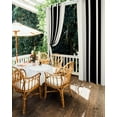 thumbnail image 5 of Outdoor Curtains for Patio, Farm Rural Theme Black Stripes Waterproof Blackout Outside Curtain for Porch/Pergola/Gazebo, Thermal Insulated Drapes for Cabana, 1 Panel, 54 x 95 Inch, 5 of 8