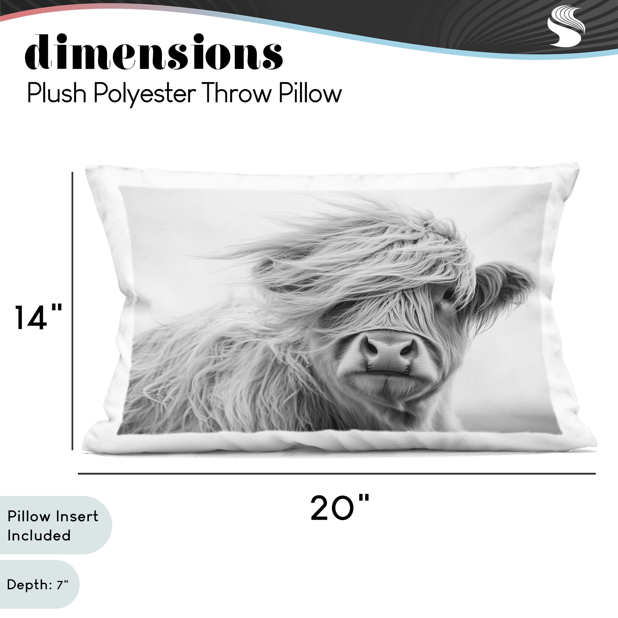 Stupell Industries Easy Breezy Highland Decorative Printed Throw Pillow, design by Tina LeCour