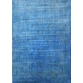 thumbnail image 1 of Ahgly Company Indoor Rectangle Mid-Century Modern Blue Persian Area Rugs, 6' x 9', 1 of 6