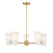 Meridian M100130MBK 5-Light Chandelier in Matte Black