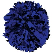 Chassé Metallic Cheerleading Poms - Shiny Metallic Cheer Pom with Baton Handle for Dance Sports Celebrations (Single, Navy)
