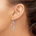 thumbnail image 4 of Sterling Silver Radiant Essence Textured Post Dangle Earrings, 4 of 4