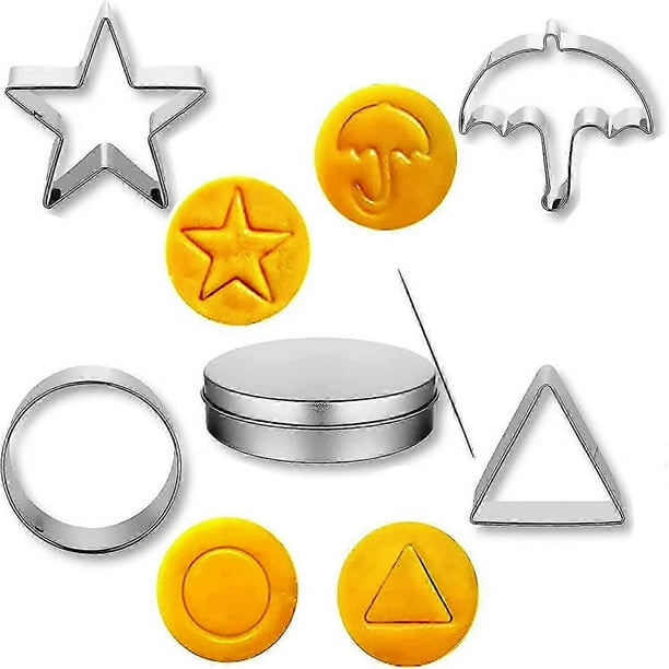 KATEA 6pcs Squid Dalgona Candy Cookie Kit, Cookie Cutter Set Candy Mold Biscuits Sugar Candy Making Tools, Cookie Cutters 2021 TV Realistic Korean Mov