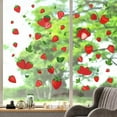 thumbnail image 5 of 8 Styles Strawberry Wall Stickers Fruits Leaf PVC Window Stickers Decals Waterproof Self Adhesive Cling Peel and Stick for Fridge Bedroom Living Room Kitchen Store Showcase Classroom, 5 of 9