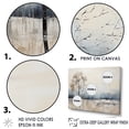 thumbnail image 3 of Designart "Tranquil Minimalism In Beige And Blue Countryside II" Countryside Floater Framed Wall Art Living Room, 3 of 5