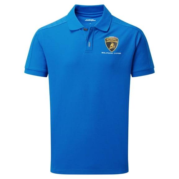 Lamborghini Squadra Corse Men's Travel Polo Shirt Blue