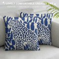 thumbnail image 3 of Nawypu  Navy Blue Leopard Print Pillow Covers Cheetah Animal Pattern Chinoiserie Decorative Throw Pillows Outdoor Pillowcase Farmhouse Cushion Case Decor for Sofa Couch Bed, 3 of 5