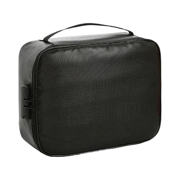 Injueey Bolsas de almacenamiento de viaje, gran capacidad, multicapa, organizador impermeable, multiusos, conveniente maleta, almacenamiento de Almacenamiento y organización del hogar Triple negro
