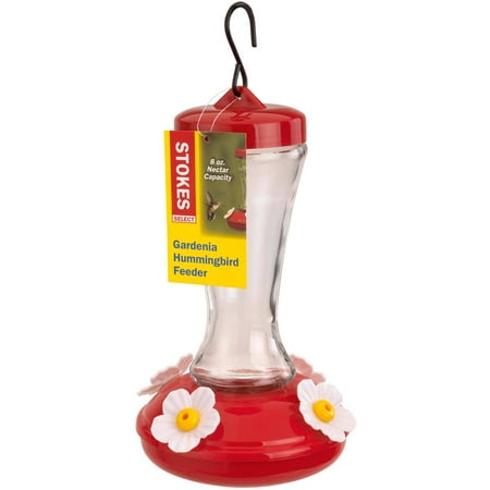 Stokes Select Gardenia Hummingbird Feeder with 4 Feeding Ports, 8 fl oz Nectar Capacity