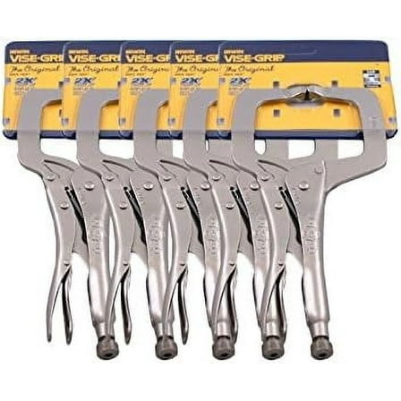 IRWIN Vise Grip 11R 11" C Clamp Locking Regular Tip Easy Release Pliers (5 PACK)$$Tools & Hardware Other