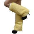 thumbnail image 2 of Eoperou 1 Pair Plush Elastic Solid Color Thick Leg Warmers Autumn Winter Women Warm Faux Fur Boot Stockings, 2 of 8
