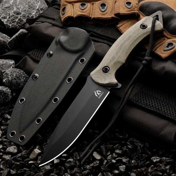 Outdoor knife, with sheath, portable multifunctional knife, suitable for various environments, men's gift, daily carry on men's knife, suitable for outdoor activities, camping and hiking, is an excel