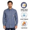 thumbnail image 1 of Carhartt FR Chemise Bleu Acier pour Homme Résistante aux Flammes à Manches Longues Légère (S03), 1 of 12