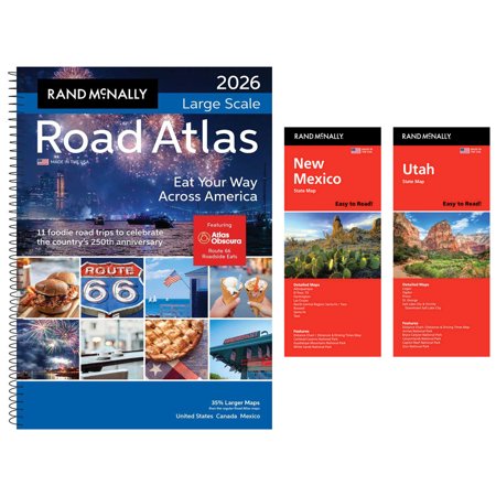 Rand McNally 2026 Large Scale Road Atlas with Easy to Read New Mexico & Utah Maps