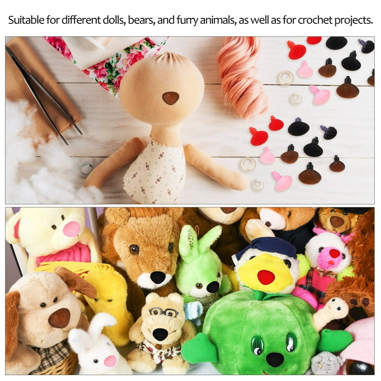 70 Sets Doll Nose Crochet Hooks Stuffed Animals Safety Noses for Puppets  Making Craft 