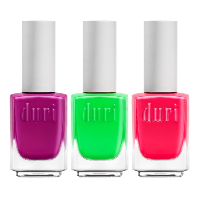 Juego de esmaltes de uñas duri Trio Neon - GBD201 Neon Favorites Acabado mate Secado rápido 0.45 onzas líquidas cada uno
