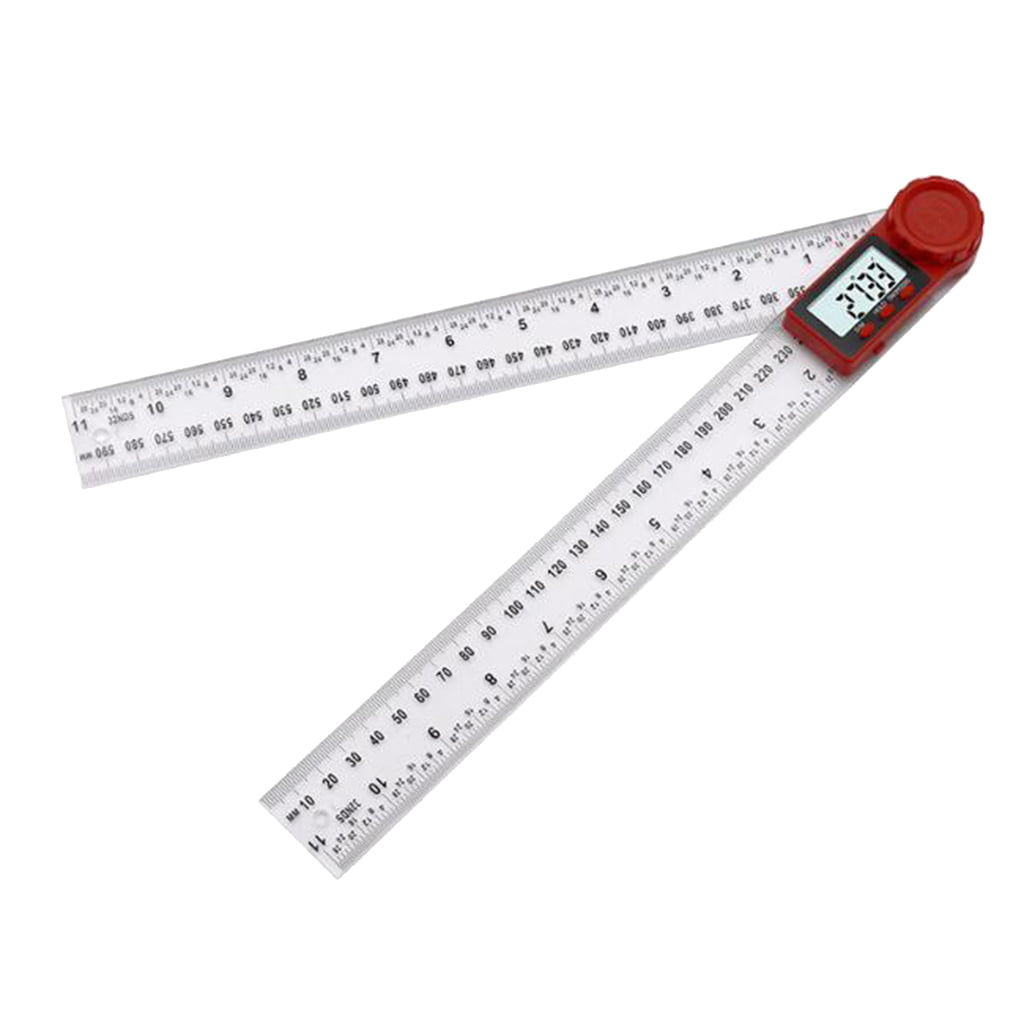 0~360 ℃ Digital Angle Finder Electronic Digital Protractor Stainless Ruler