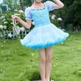thumbnail image 2 of Ruyang Toddler Girls Summer Dresses Tulle Tutu Dress for Girls Puff Sleeve Square Neck Tiered Layer Party Dress, 2 of 9