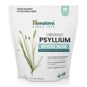 Himalaya Organic Psyllium Whole Husk for Daily Fiber, Weight Management and Glucose Support, 12 oz