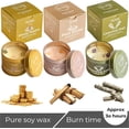 thumbnail image 5 of Cleansing Sage, Palo Santo, Money Wealth - Soy Candles Non Toxic - Highly Scented Long Lasting with Essential Oils - Variety Pack of 3 x 5oz - for Home Aromatherapy Meditation Gift Travel, 5 of 9