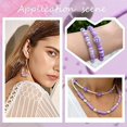 thumbnail image 4 of 2Strands 700Pcs+ Purple Clay Bead Clay Heishi Beads 6mm Heishi Bead Bulk Flat Beads Flat Disc Beads Heishi Vinyl Beads, 4 of 6