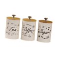 thumbnail image 4 of Bamboohart 3x Kitchen Canisters Set Coffee Tea Sugar Containers Modern Jars Decor Farmhouse vintage, 4 of 9