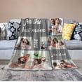 thumbnail image 3 of Personalised Blanket, Custom Blanket with Photos Text.Custom Blanket with Photo Collages.Father, Mom, Lover, Kids, Friends, Birthday, Christmas - Personalised Gifts for Women Men, 180x200cm, 3 of 6