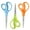 Orange/Blue/Green, variant on LIVINGO Office Scissors All Purpose, Titanium Sharp Shears Home Crafting Assorted 3 Pack 8"