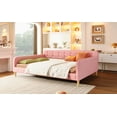 thumbnail image 5 of New Queen Size Upholstered Daybed with 4 Support Legs, Rubine, 5 of 9