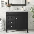 thumbnail image 2 of 36-inch Vanity with Cabinet Door Organizer | Maximize Storage Space in the Bathroom | Vintage Handle Design for Uniqueness, 2 of 5
