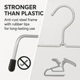 thumbnail image 4 of USTECH 5 Pack – 6-Tier Skirt Hangers with Clips, Space-Saving Closet Organizer for Pants, Shorts, Skirts & Leggings, Durable Non-Slip Hangers with 360° Rotating Hook, 4 of 11