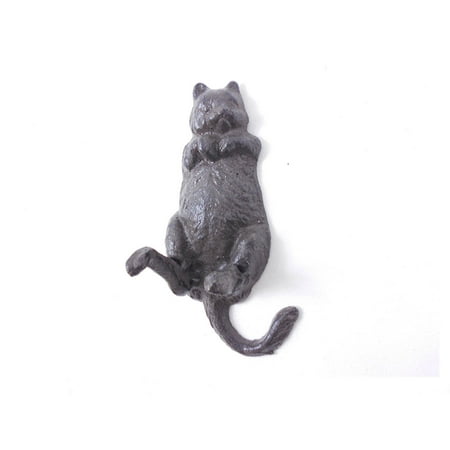

[Pack Of 2] Cast Iron Happy Fat Cat Wall Hook 6