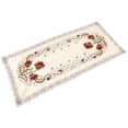 thumbnail image 3 of Delaman Nappe, Fleur Florale Rouge Creux Chemin de Table brodé Nappe Cutwork Table décor Accessoires ménagers(Rectangle), 3 of 11