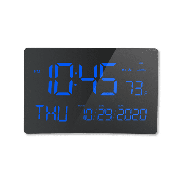 Kadams Digital 10" Display Large Wall Clock, Dual Smart Alarm Clock