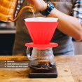 thumbnail image 4 of Taza de filtro de goteo de café plegable para senderismo, camping, hogar (rojo), 4 of 5
