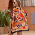 thumbnail image 4 of Fresh Citrus Orange Beach Cover Ups for Women Bathing Suit Cover Up Lace Bikini Swimsuit Coverup Beach Dress Shirt One Size, 4 of 6