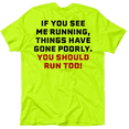 thumbnail image 2 of Run Hi Vis Shirts for Men - Reflective Safety Yellow Mens T-Shirts, 2 of 3