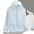 thumbnail image 2 of aidice Summer Jackets for Women Thin Zipper Hooded Long Sleeve Tops Sun Protection Breathable Cardigans, 2 of 3
