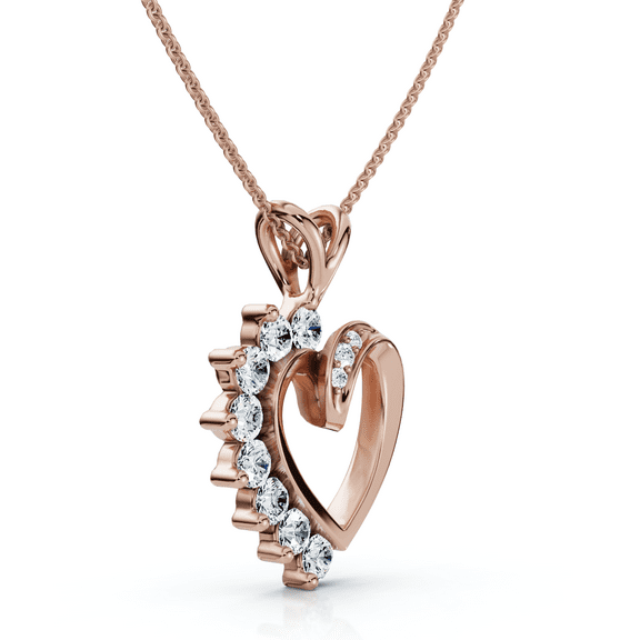 Pompeii Diamond Heart Pendant 1/4Ct 10k Gold Lab Grown (F/G,VS1-VS2)