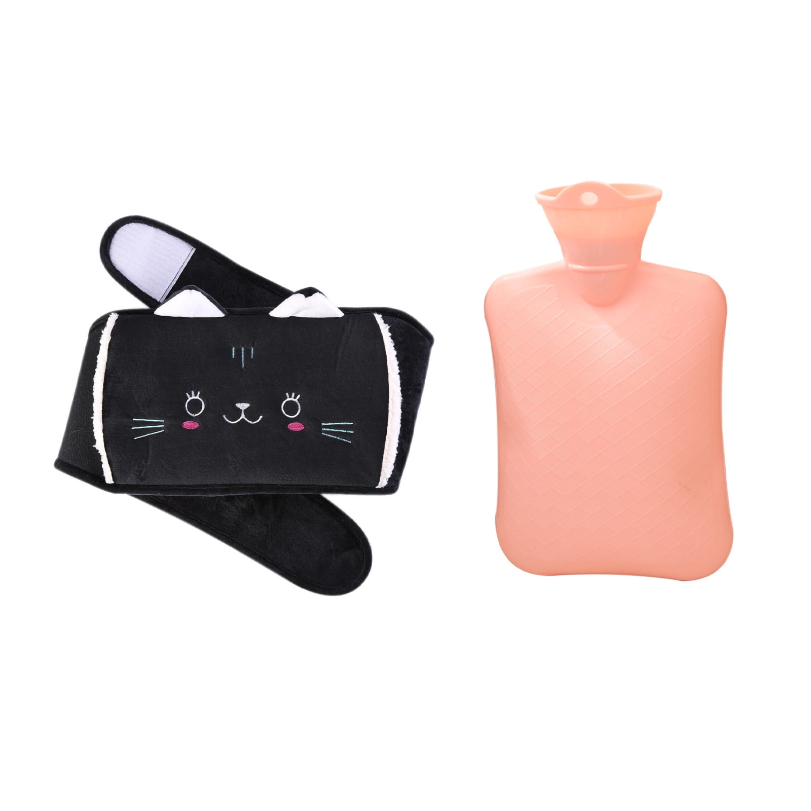 WEgfTDuOP Cute Cat Hot Water Bottle Belt Set, Rubber Hot Water Bottle