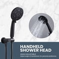 thumbnail image 4 of Wowow 9-Spray Patterns with 1.8 GPM 12 in. Wall Mount Rain Fixed Shower Heads in 12 in., Matte Black, 4 of 8