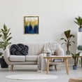 thumbnail image 3 of Stupell Industries Blue & Yellow Abstraction Abstract Painting Gold Floater Framed Art Print Wall Art, 17 x 21, 3 of 10